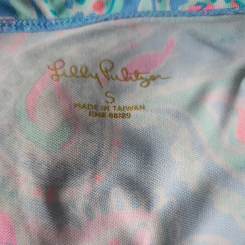 Lilly Pulitzer UPF 50+ ChillyLilly Karina Tunic Pink Blue‎ Paisley Print Size Sm - Picture 4 of 7